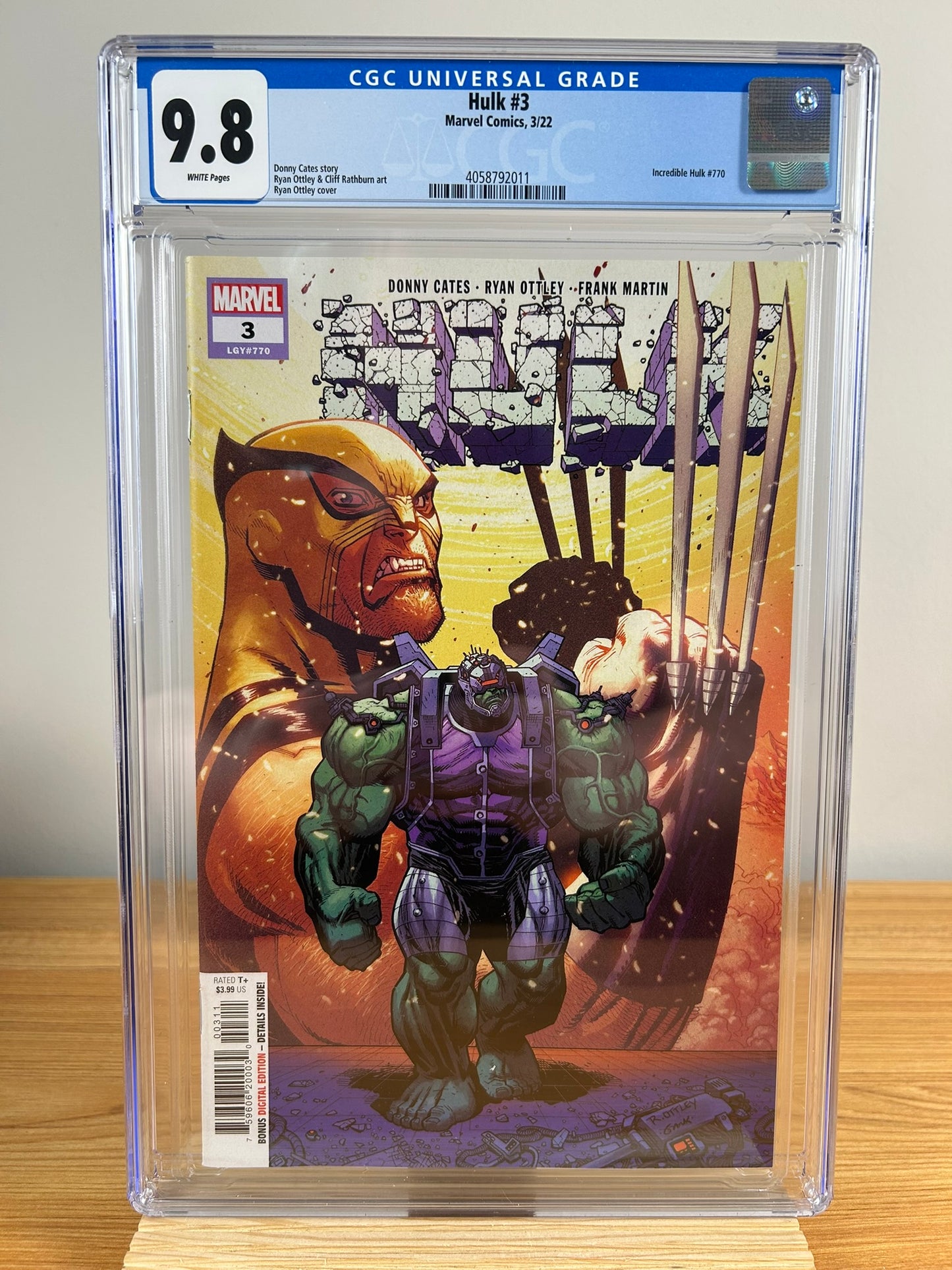 Hulk #3 CGC 9.8 Cover A 1st Print Titan Donny Cates Ottley Marvel 2022