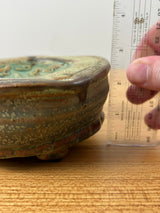 John Glick Michigan Studio Art Pottery Brown Textured Hand Soap Dish Tray