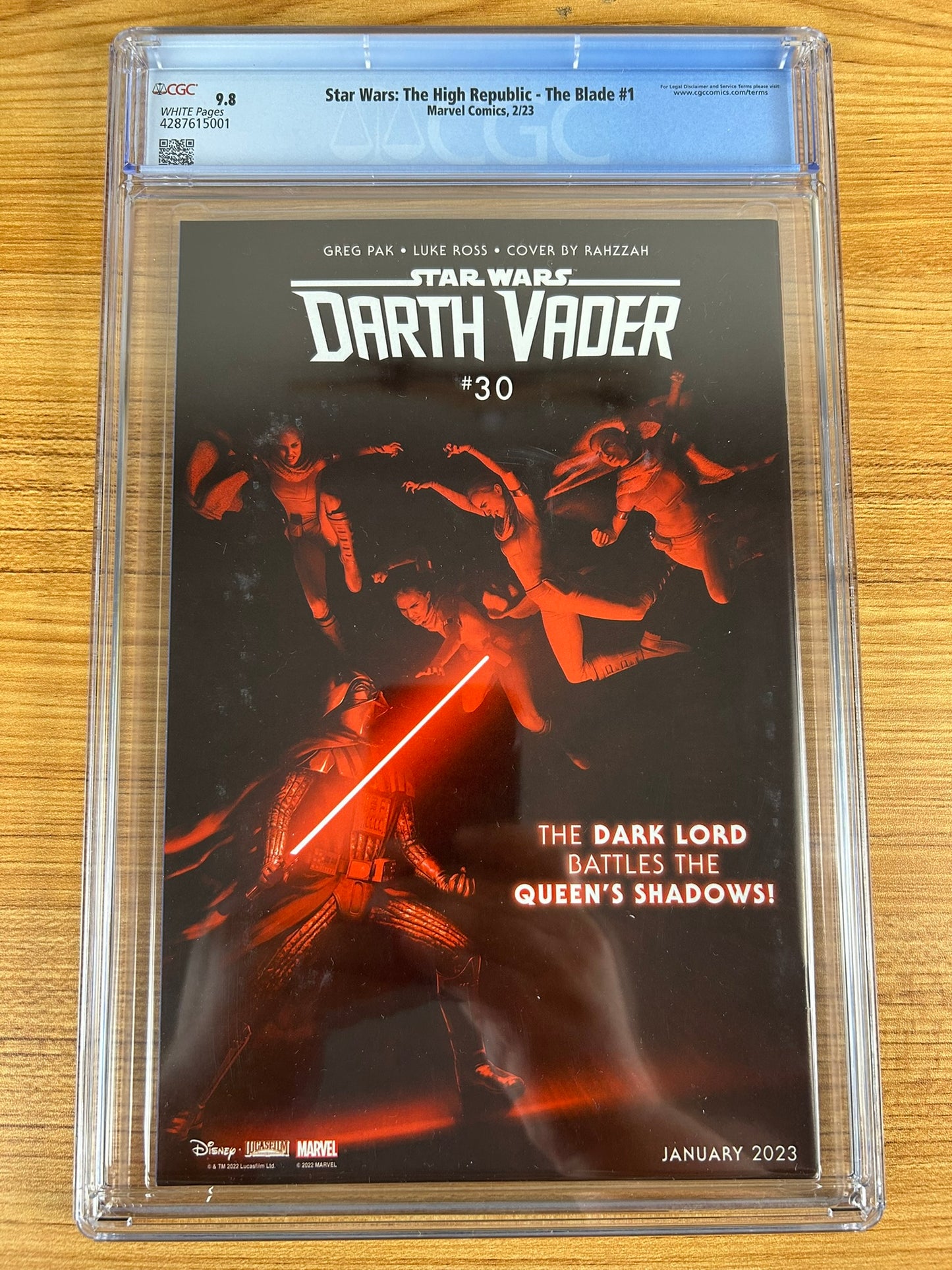 Star Wars The High Republic The Blade #1 Marvel 2023 Camuncoli Cover CGC 9.8