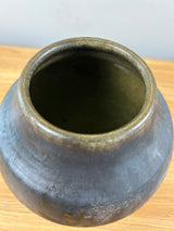 Marvin Bailey South Carolina Art Pottery Black Drip Glaze Bulbous Vase