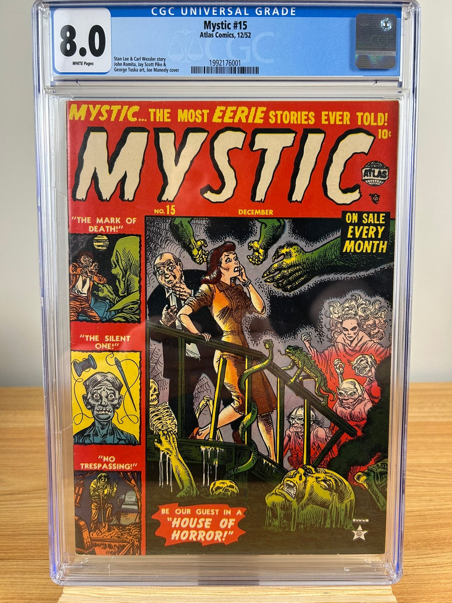 Mystic #15 1952 Atlas Comics CGC 8.0 Precode Horror Joe Maneely