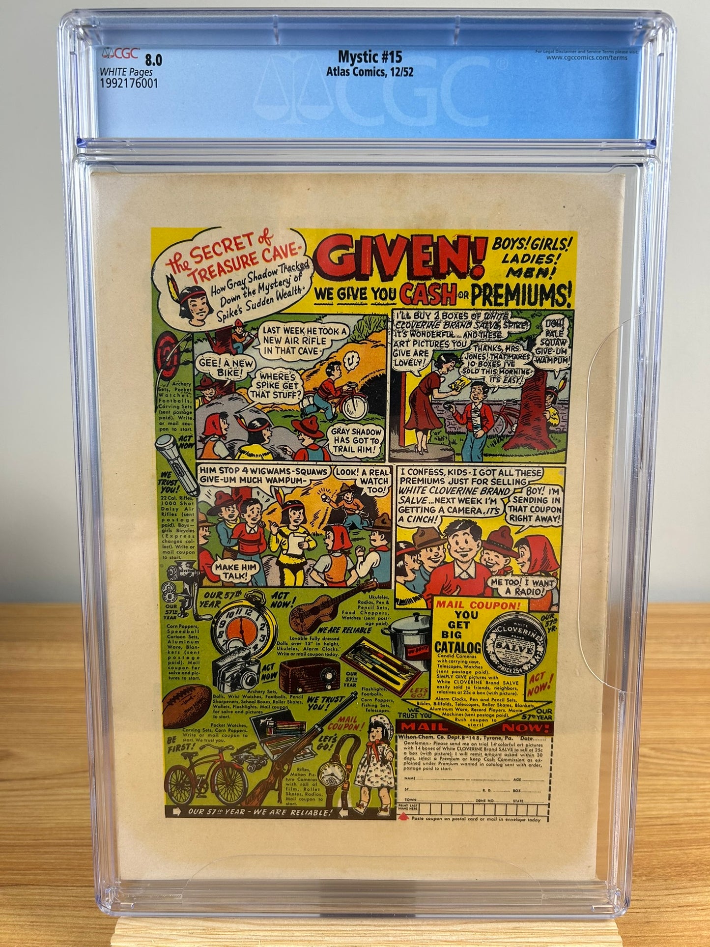 Mystic #15 1952 Atlas Comics CGC 8.0 Precode Horror Joe Maneely