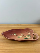Roseville Snowberry Pink 1947 Mid Century Modern Pottery Ceramic Tray 1BL1-12