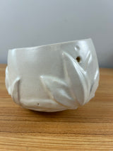 McCoy 1930 Hanging Basket Planter Leaves & Berries Matte White