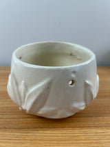 McCoy 1930 Hanging Basket Planter Leaves & Berries Matte White