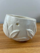 McCoy 1930 Hanging Basket Planter Leaves & Berries Matte White