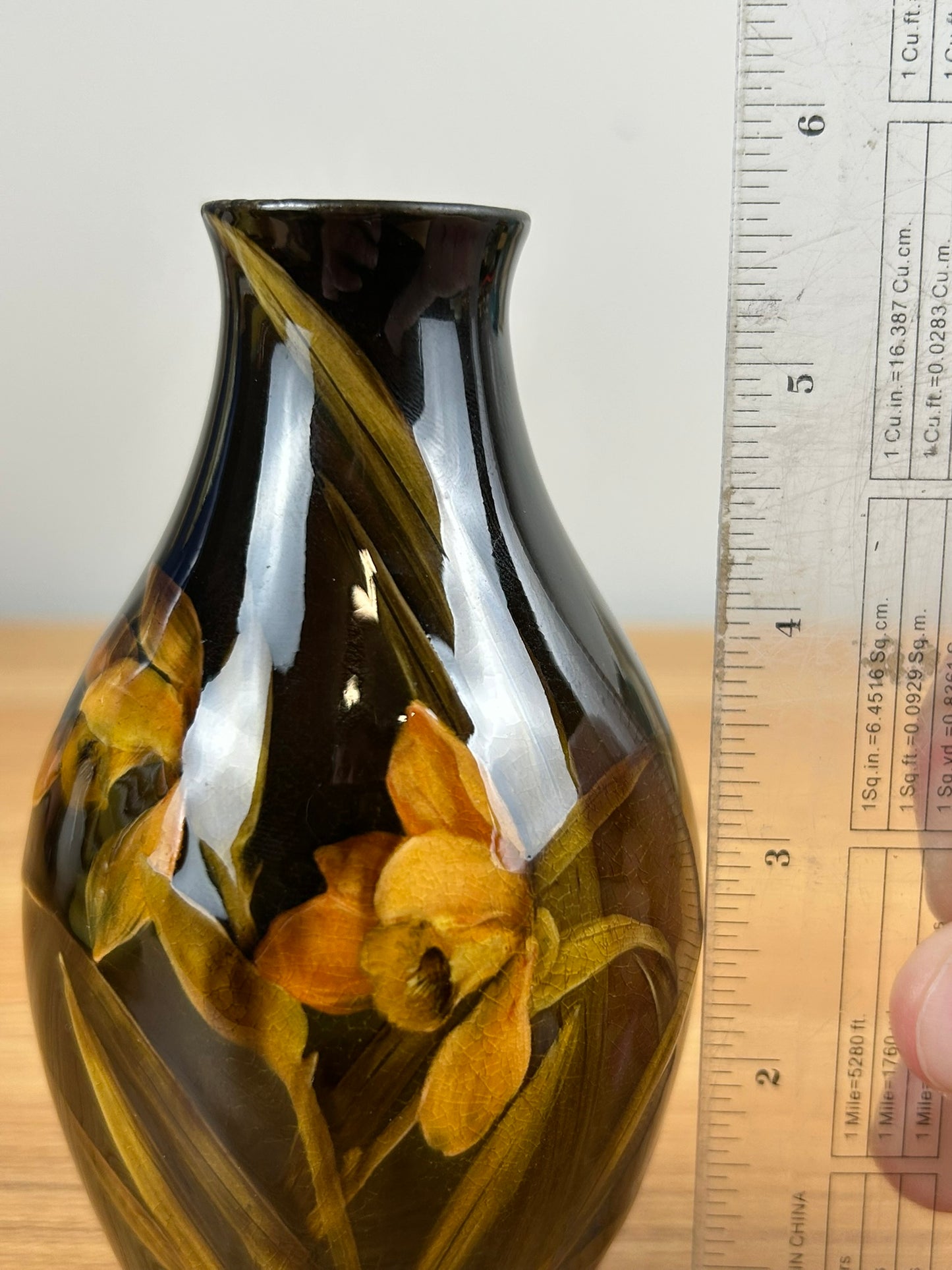 1893 Rookwood Pottery Vase #741-C Standard Glaze Daffodil Vase Sallie Toohey