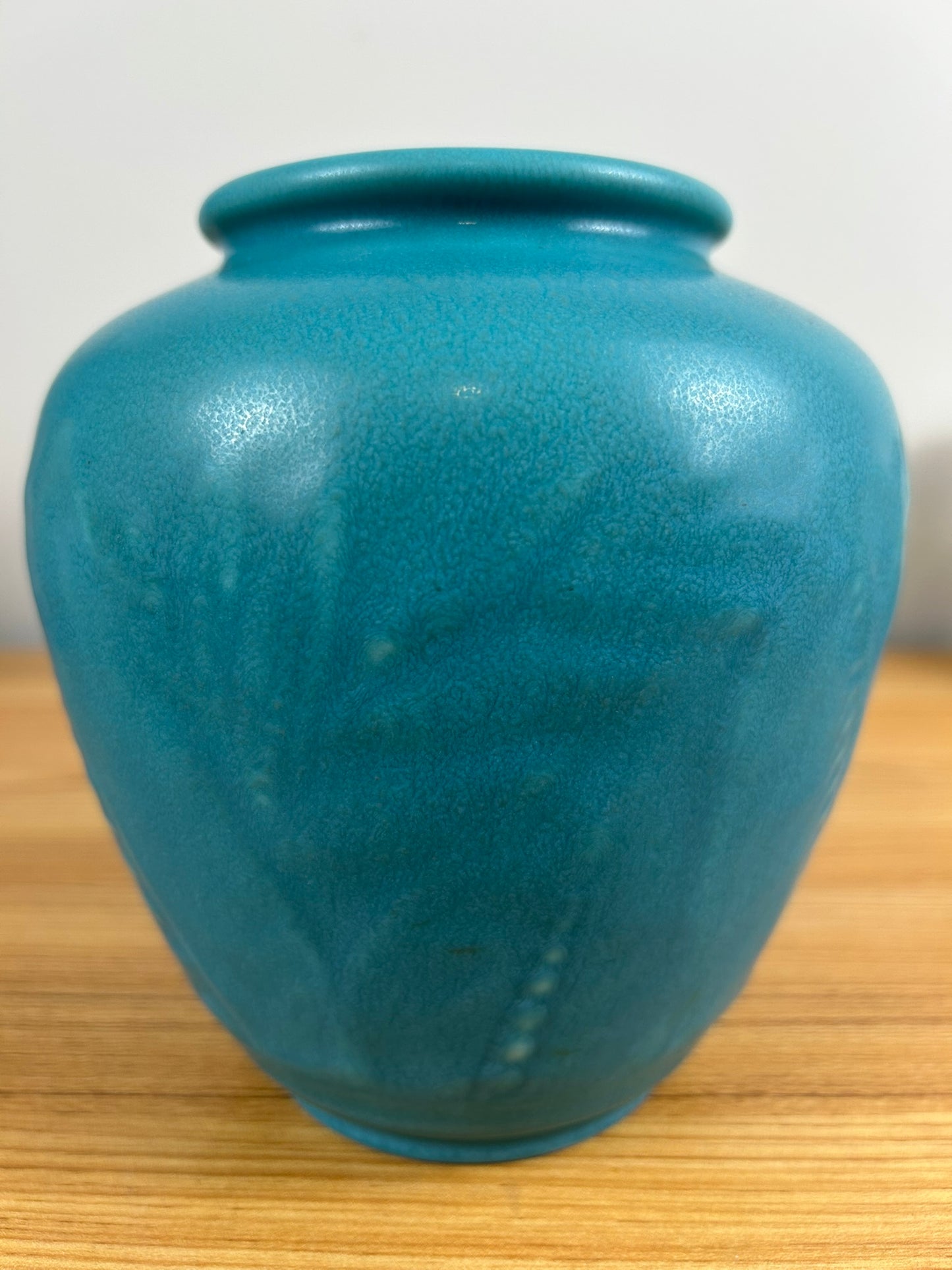 Rookwood Pottery 1934 Vase #6218 Seafoam Blue 6 1/4" Floral Motif