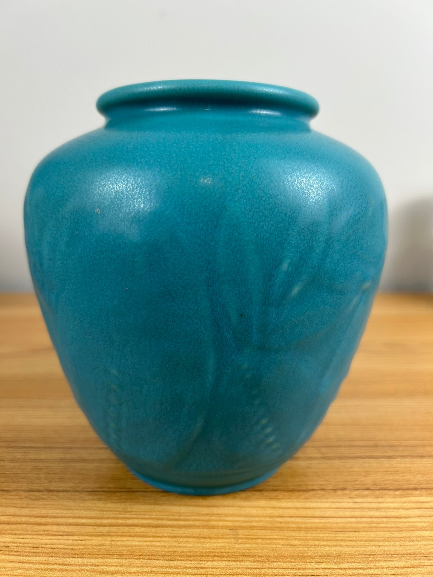 Rookwood Pottery 1934 Vase #6218 Seafoam Blue 6 1/4" Floral Motif