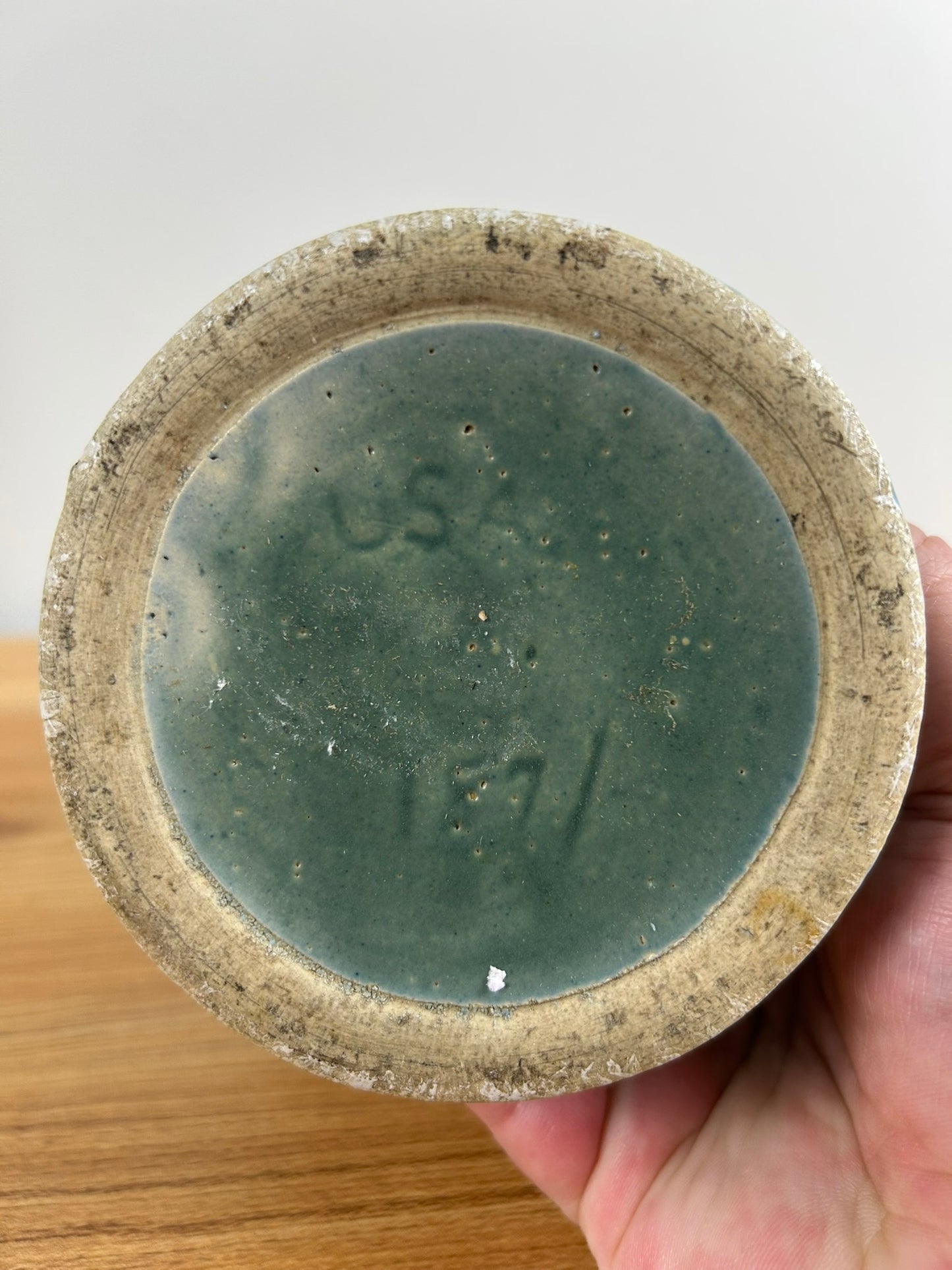 Robinson Ransbottom 1940s Ohio Art Pottery Green Ceramic Vase 187