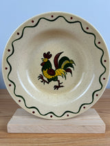 Vintage 1950s Rooster Poppytrail Metlox CA Ceramic Bowl 8.5" Soup Salad Pasta