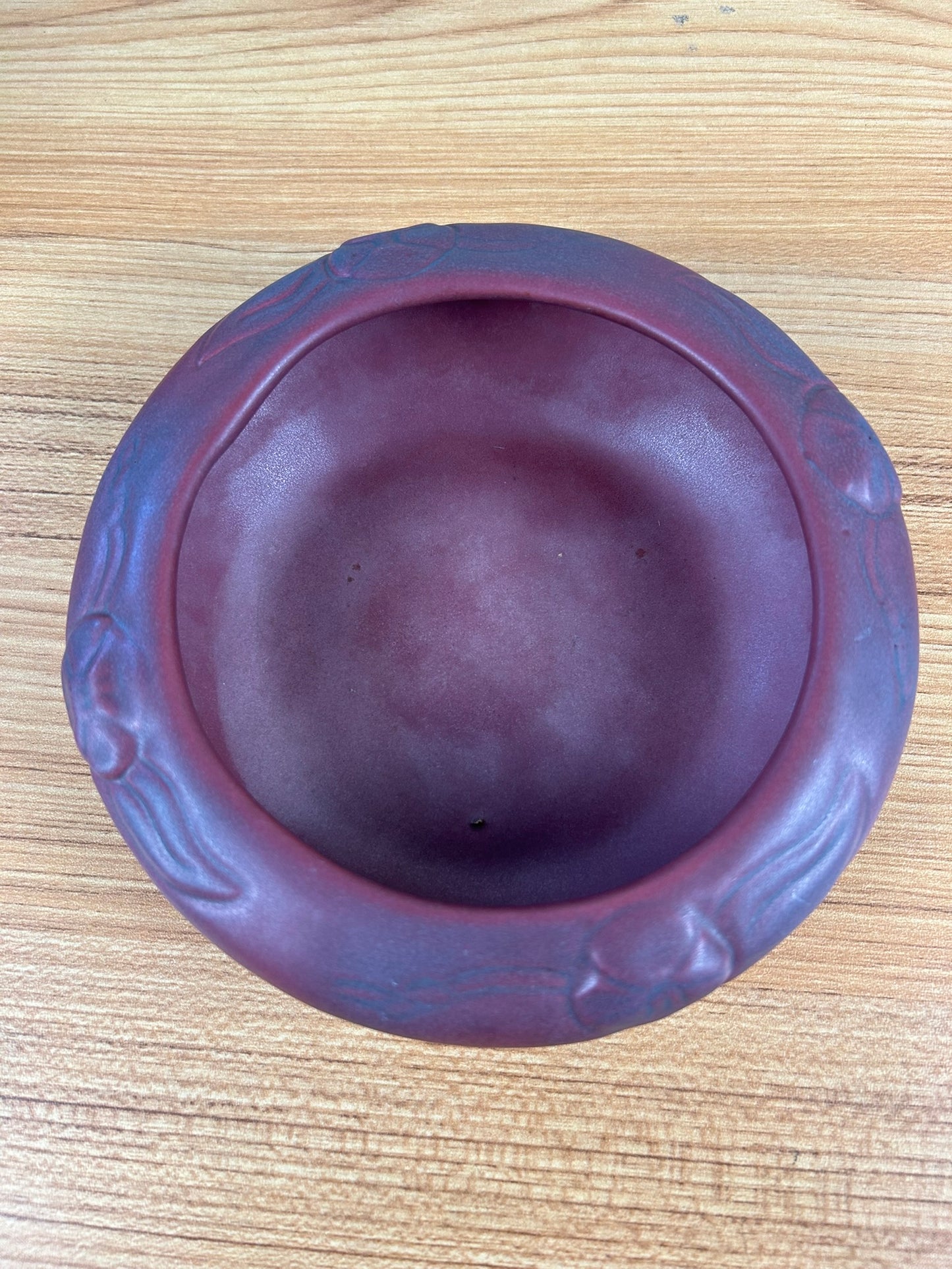 Van Briggle Art Pottery Persian Rose Mulberry Low Bowl