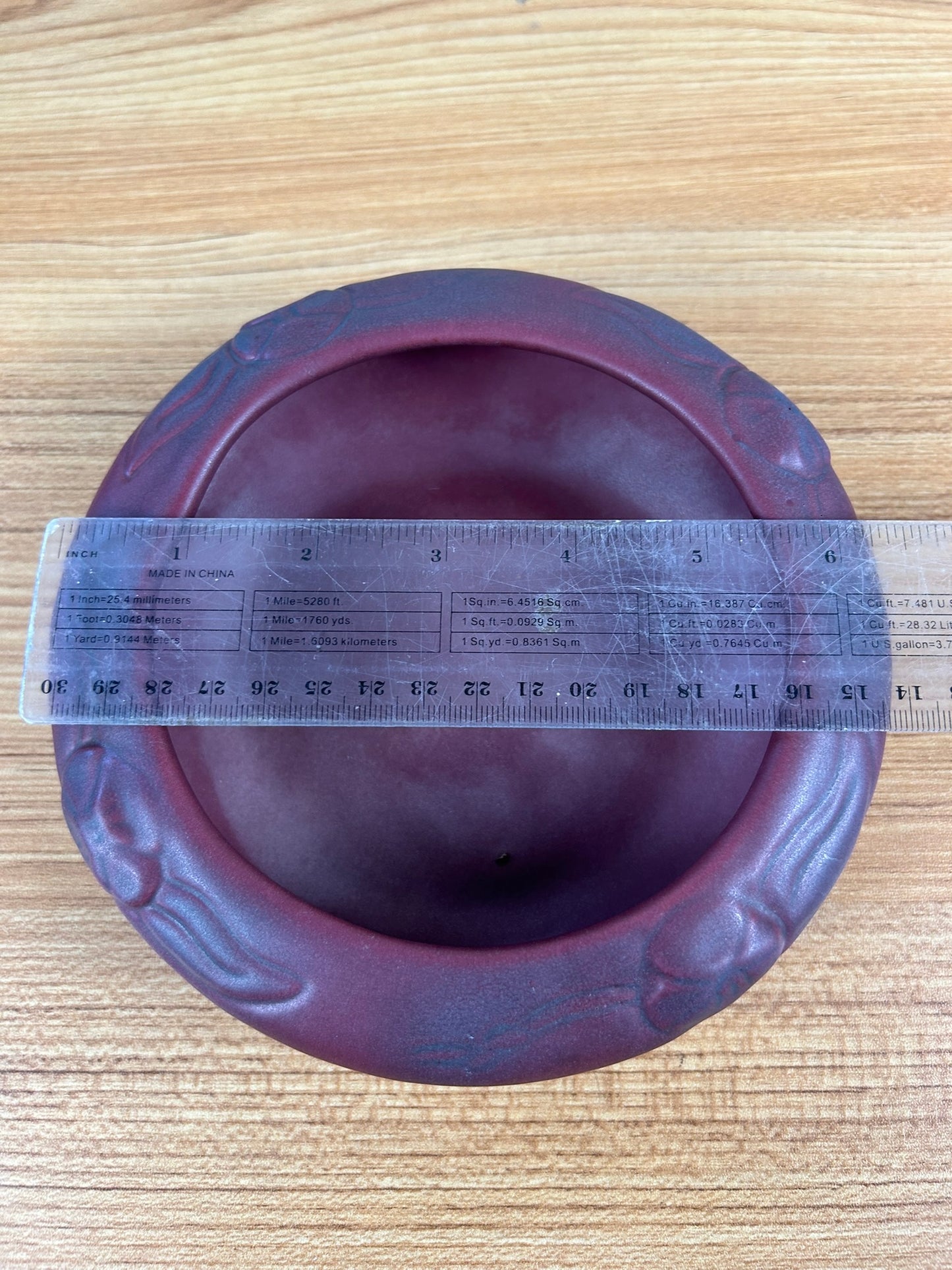 Van Briggle Art Pottery Persian Rose Mulberry Low Bowl
