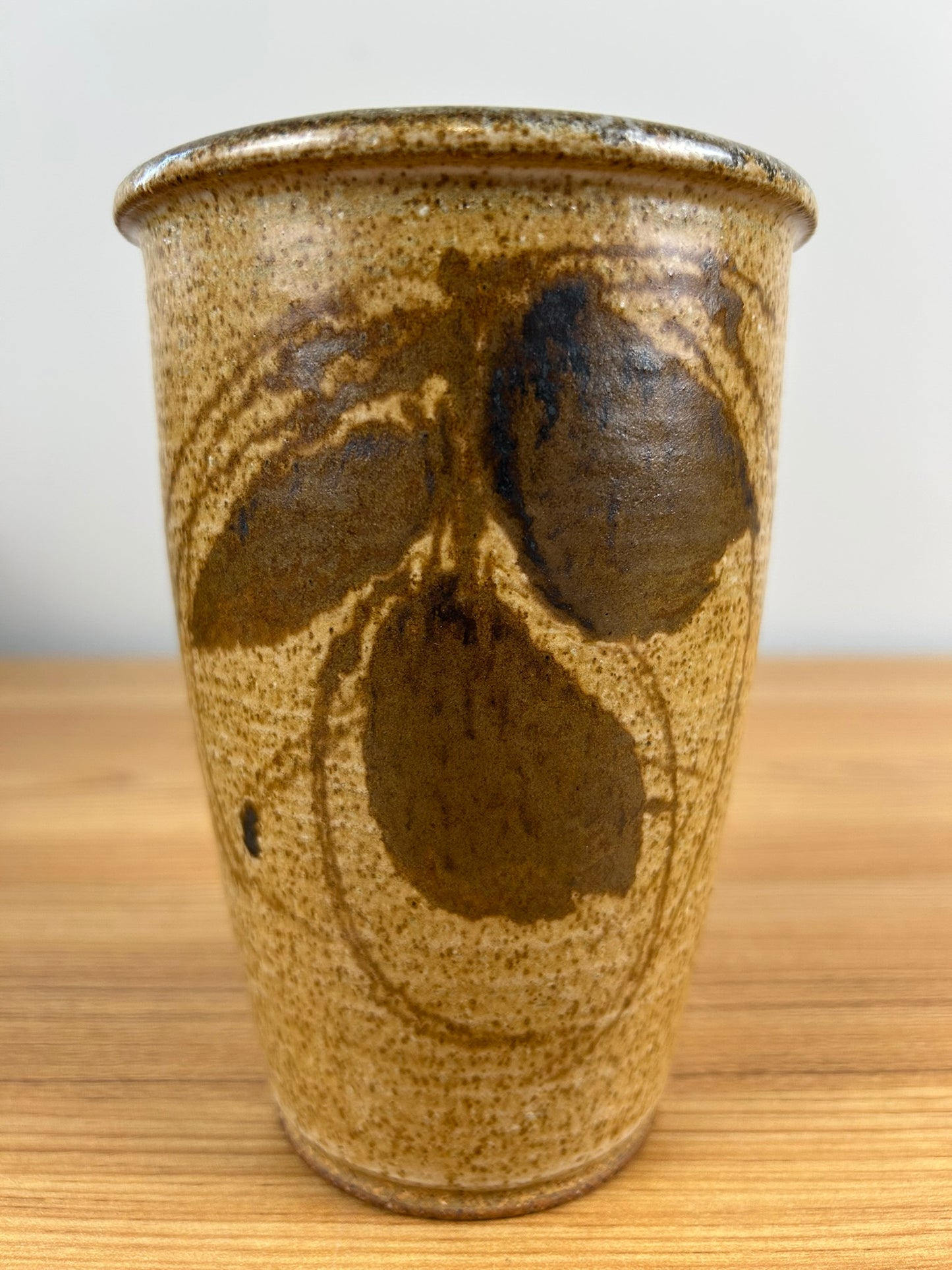 Margie Emerson Mid Century Art Pottery Brown Abstract Vase