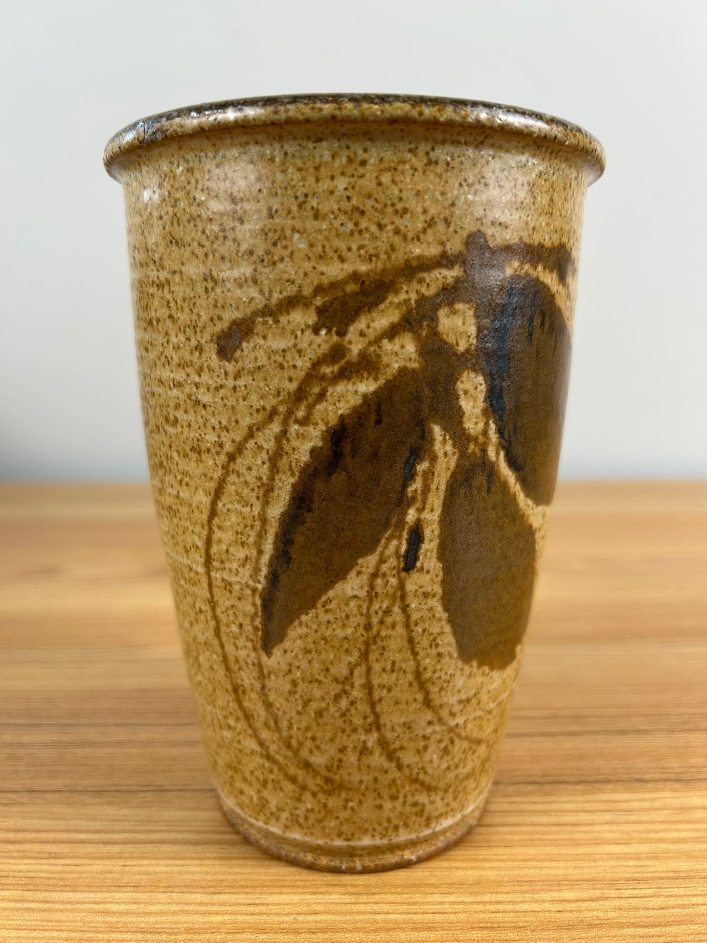 Margie Emerson Mid Century Art Pottery Brown Abstract Vase