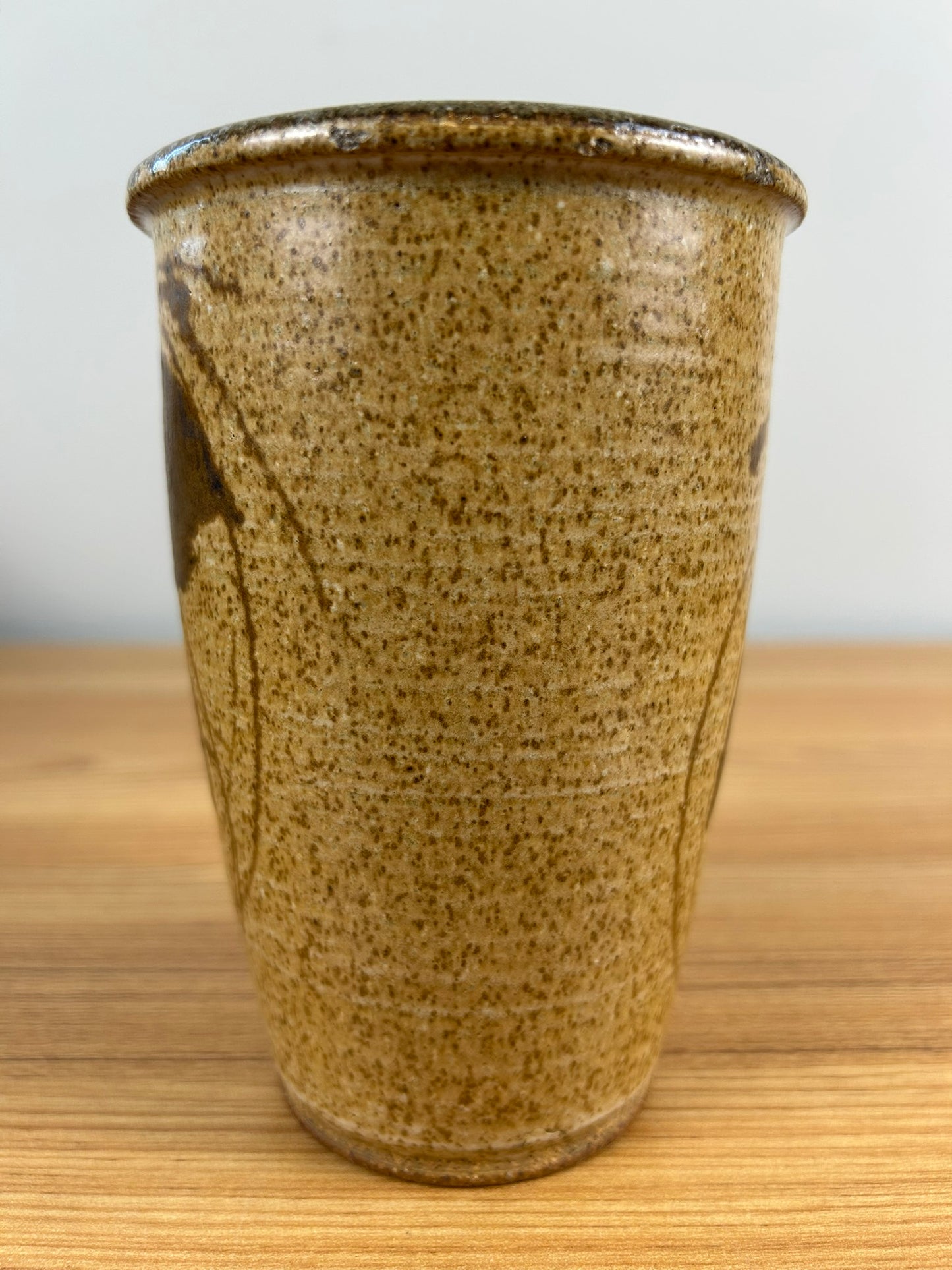 Margie Emerson Mid Century Art Pottery Brown Abstract Vase