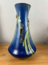 Roseville Pine Cone Blue 1936 Vintage Art Deco Pottery Ceramic Vase 712-12