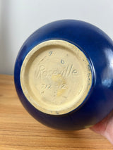 Roseville Pine Cone Blue 1936 Vintage Art Deco Pottery Ceramic Vase 712-12
