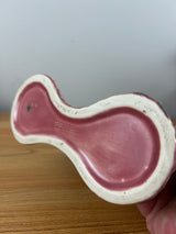 Weller Marvo 1920s Art Pottery Rare Pink & Green Glaze Double Bud Vase