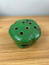 Weller Coppertone Flower Frog 1920s Art Pottery Matte Green Large Flower Frog