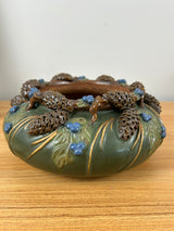 Ephraim Faience Art Pottery 2014 Limited Edition Holiday Wreath Bowl #9 / 75