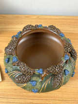 Ephraim Faience Art Pottery 2014 Limited Edition Holiday Wreath Bowl #9 / 75