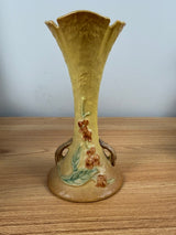 Roseville Bittersweet Yellow 1951 Mid Century Modern Pottery Bud Vase 879-7