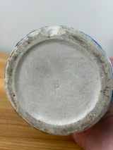 Weller Woodcraft 1920s 3 Fox In Den Mug Form With White Clay And Blue Glaze
