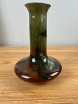JB Owens Utopian Lightweight 1900s Standard Glaze Botanical Artist Signed Vase