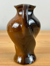 Roseville Pottery Rozane Standard Glaze Floral Twisted 2 handle Vase #874