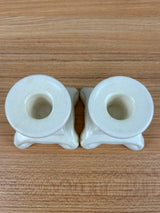 Cowan Art Pottery Art Deco Candle Holder PAIR 2 3/4" Bases OHIO POTTERY