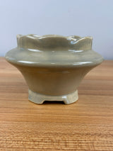 Roseville art pottery planter Mayfair pattern mottled gray 1109-4 Bowl Jardiniere