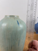 Brownie Ware Detroit Pewabic Style Blue Streak Arts And Crafts 8" Vase