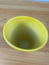 MCM Matthew Adams Vivid Yellow Vase Eskimo Man Alaska Signed 6.5 Inches