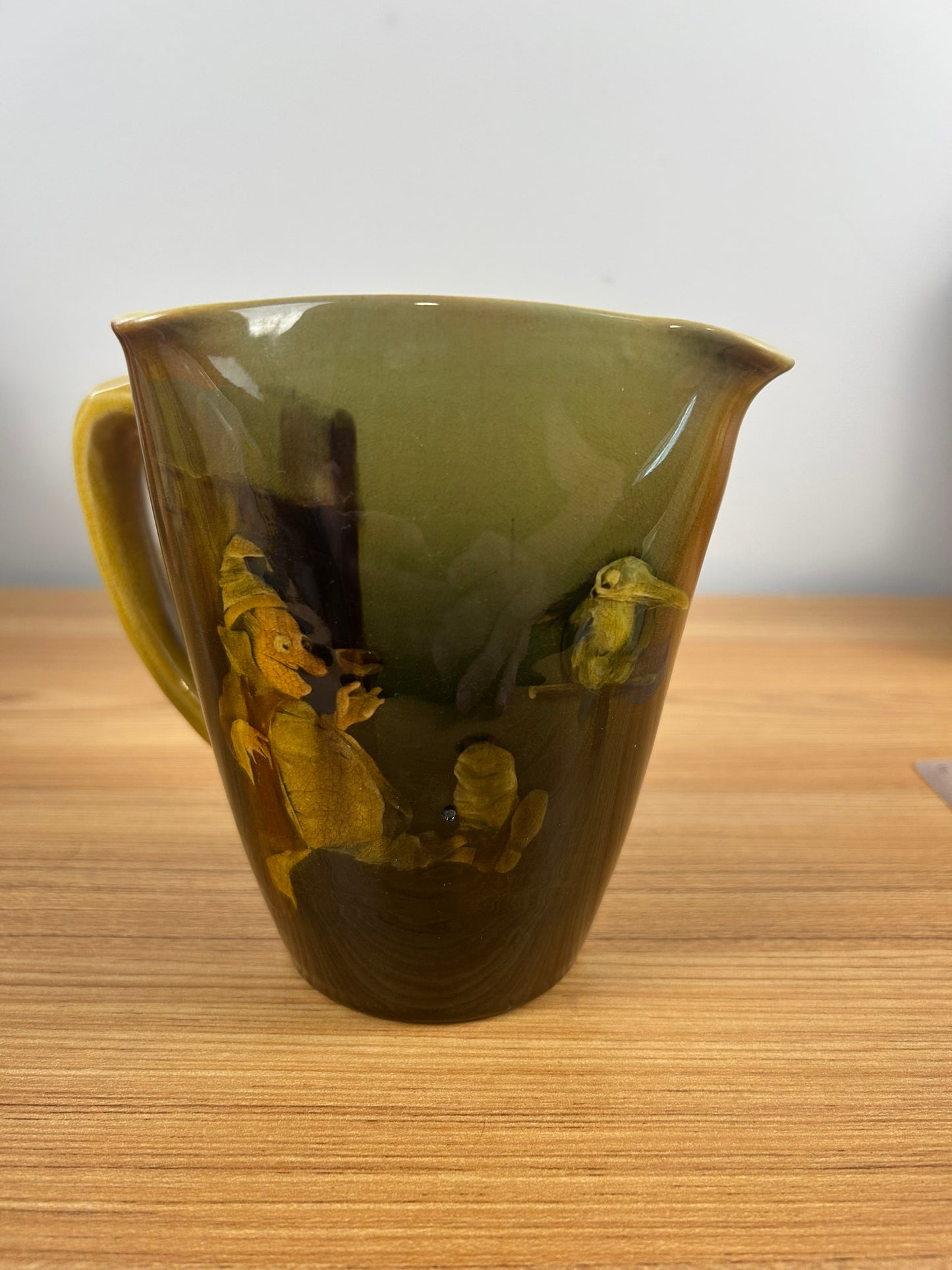 Rookwood 1890 Standard Glaze Pottery Pitcher 529 Man And Bird Art Wilcox