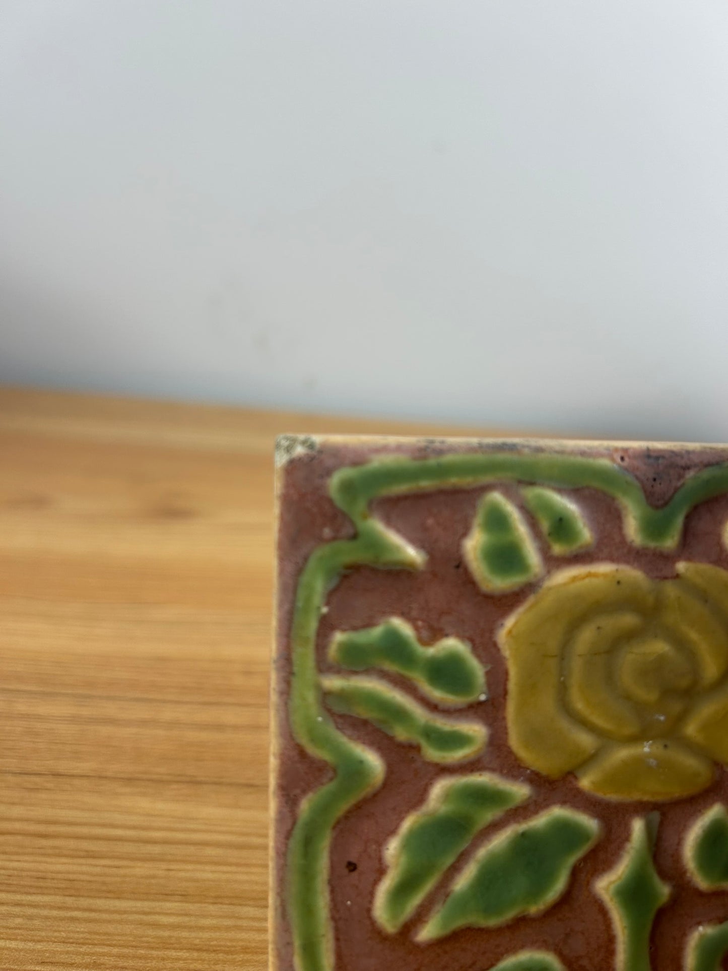 ~ROOKWOOD POTTERY 4" TILE~ Scottish Rose Design #3072Y