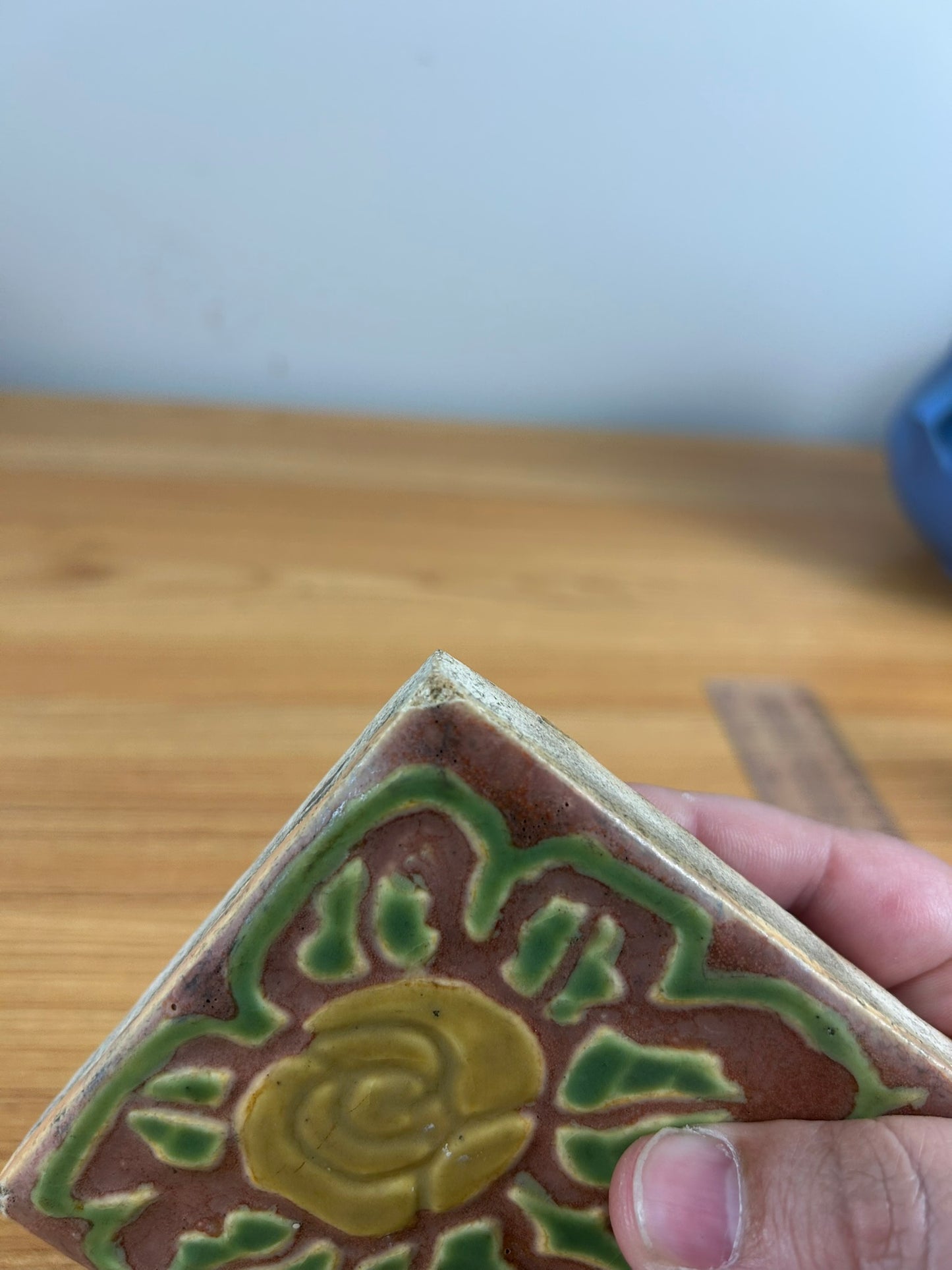 ~ROOKWOOD POTTERY 4" TILE~ Scottish Rose Design #3072Y