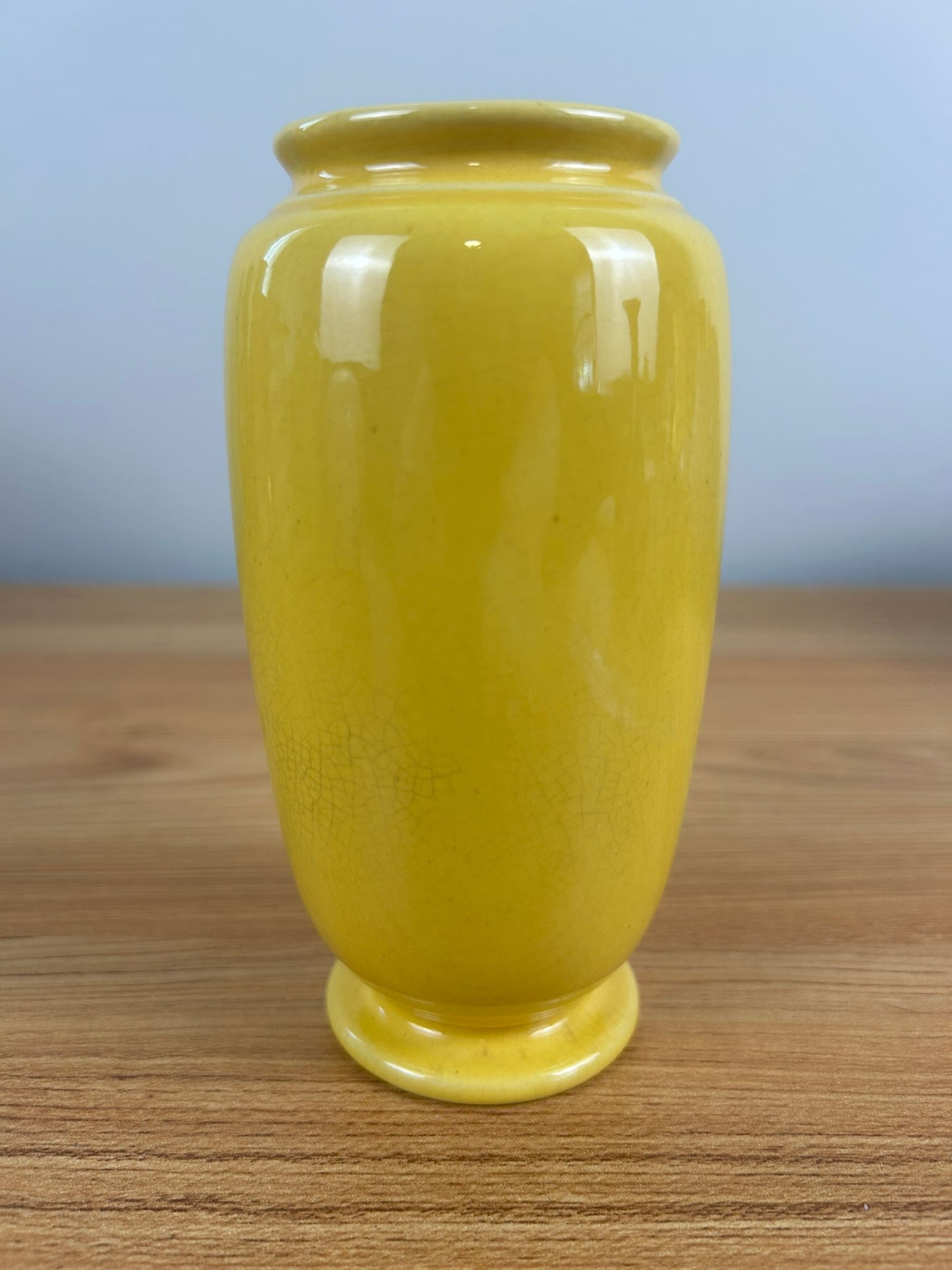 Roseville RoseCraft Yellow Slender Cabinet Vase 5.75 Inches Tall