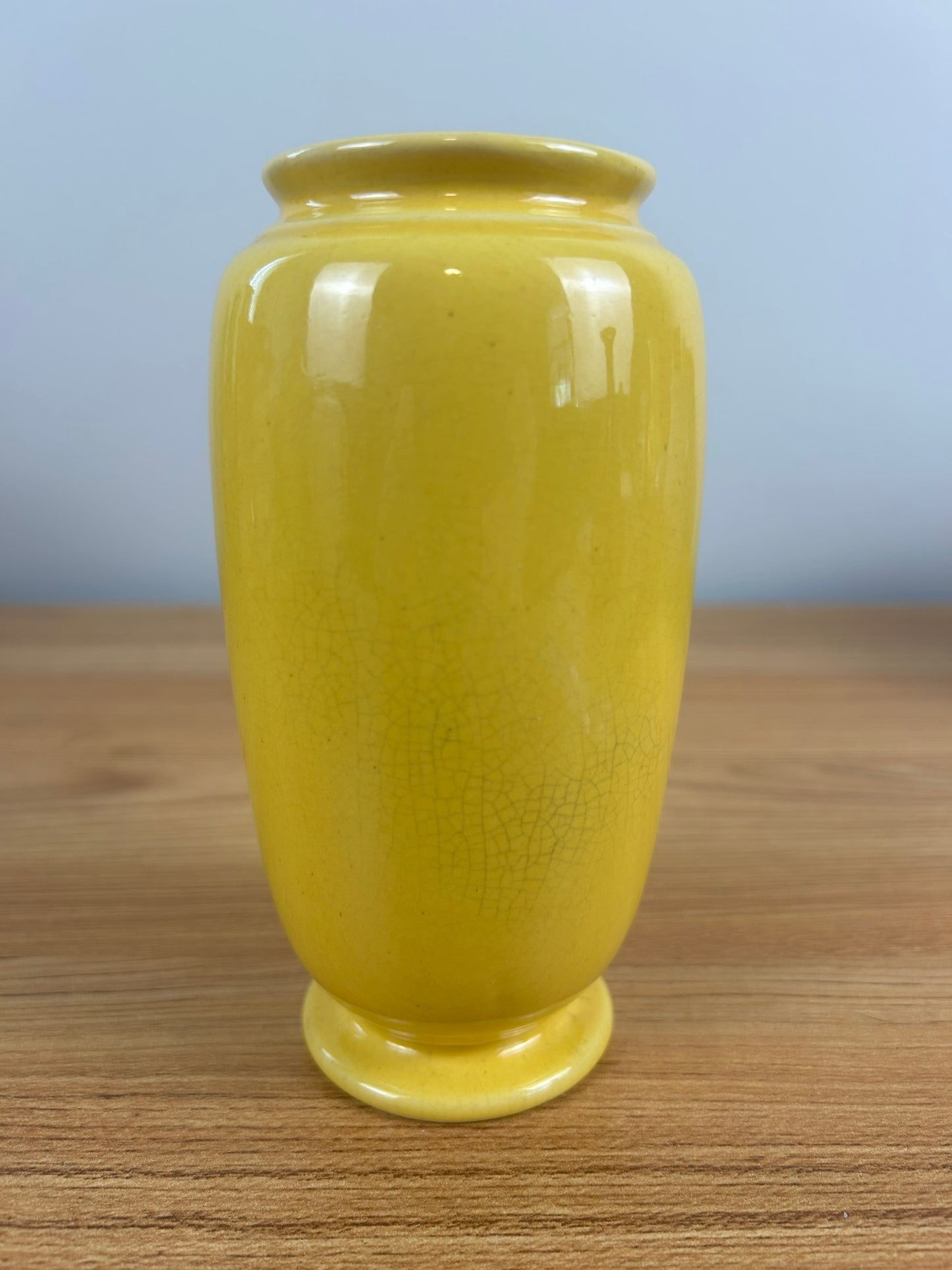 Roseville RoseCraft Yellow Slender Cabinet Vase 5.75 Inches Tall