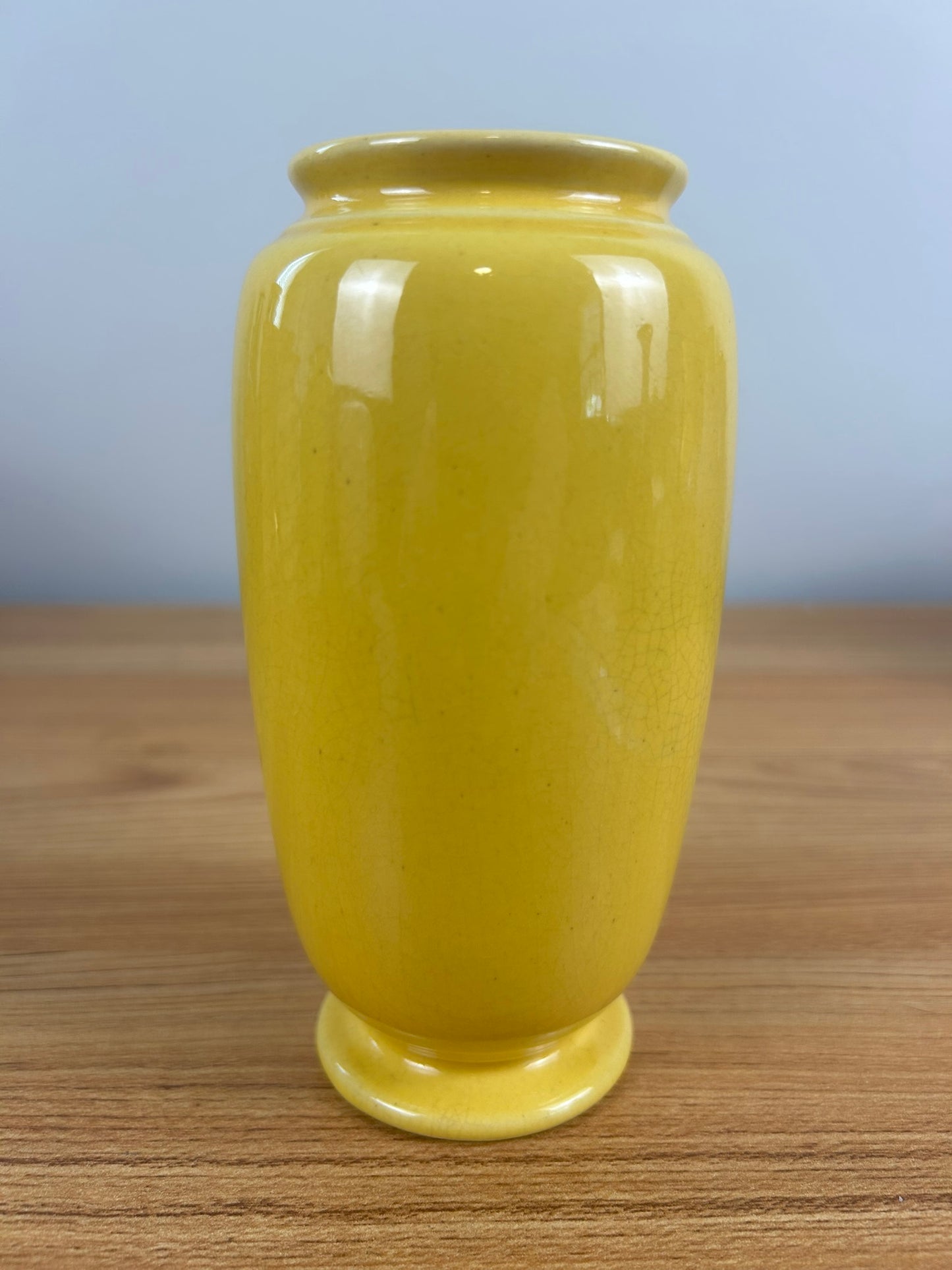 Roseville RoseCraft Yellow Slender Cabinet Vase 5.75 Inches Tall