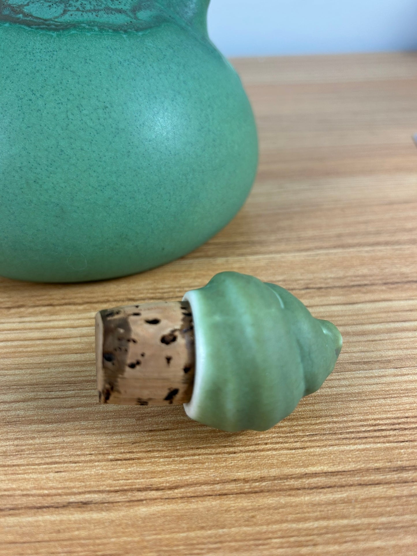 Rookwood Pottery Rose Fechheimer 1905 Matte Green Corn Jug 889C With Stopper