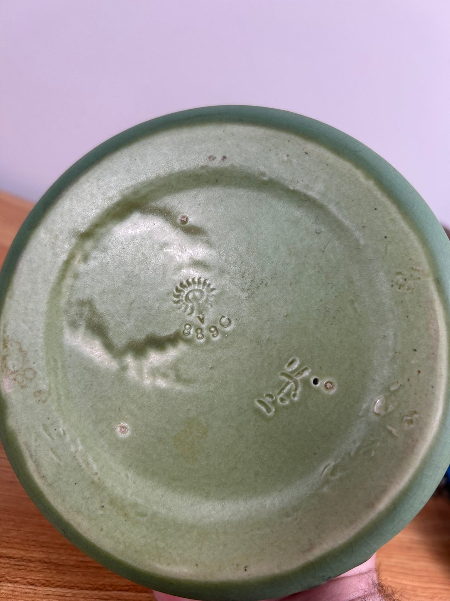 Rookwood Pottery Rose Fechheimer 1905 Matte Green Corn Jug 889C With Stopper