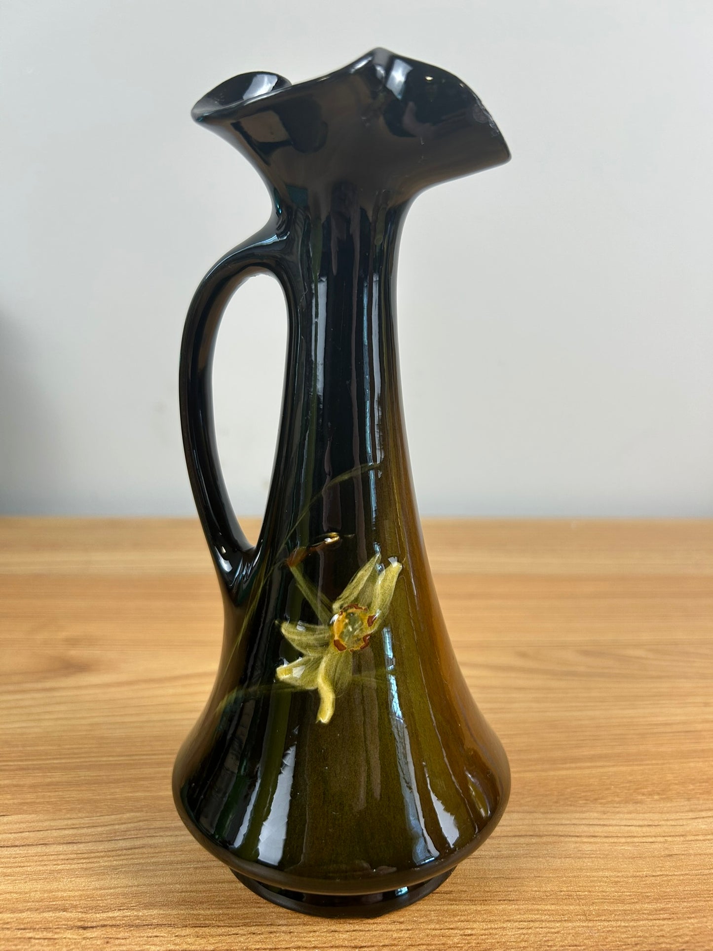 ROSEVILLE POTTERY ROZANE #857 EWER PITCHER Floral Standard Glaze