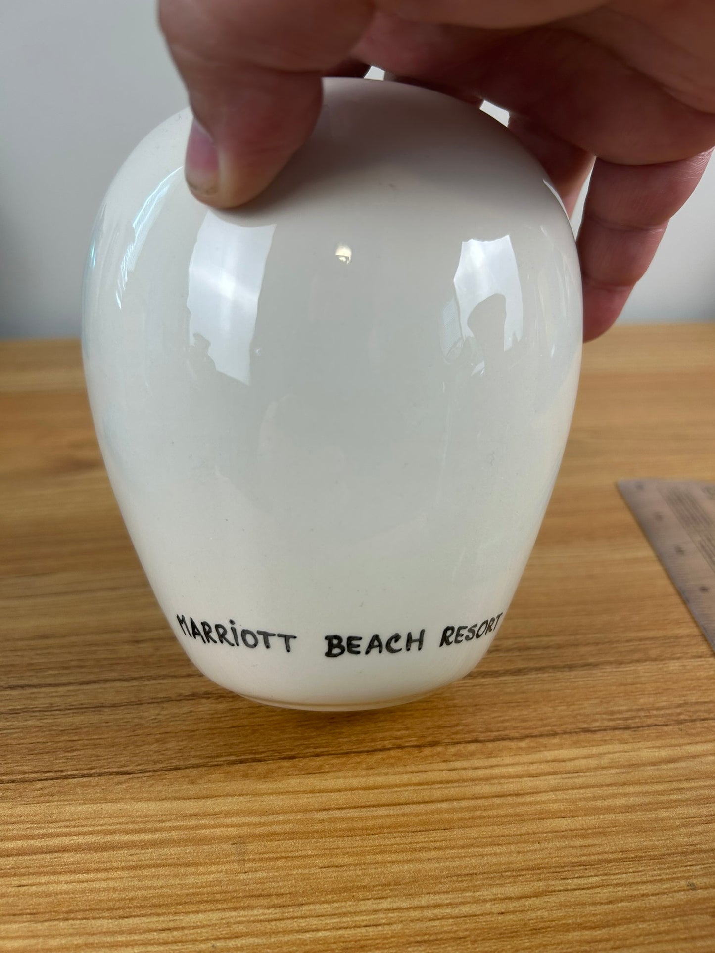 Ddutch Antilles Ceramics White Hand Painted Curacao Scenic Vase