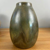 Red Wing Nokomis 1930s Vintage Art Pottery Olive Green Brown Ceramic Vase 206