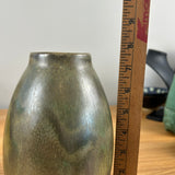 Red Wing Nokomis 1930s Vintage Art Pottery Olive Green Brown Ceramic Vase 206