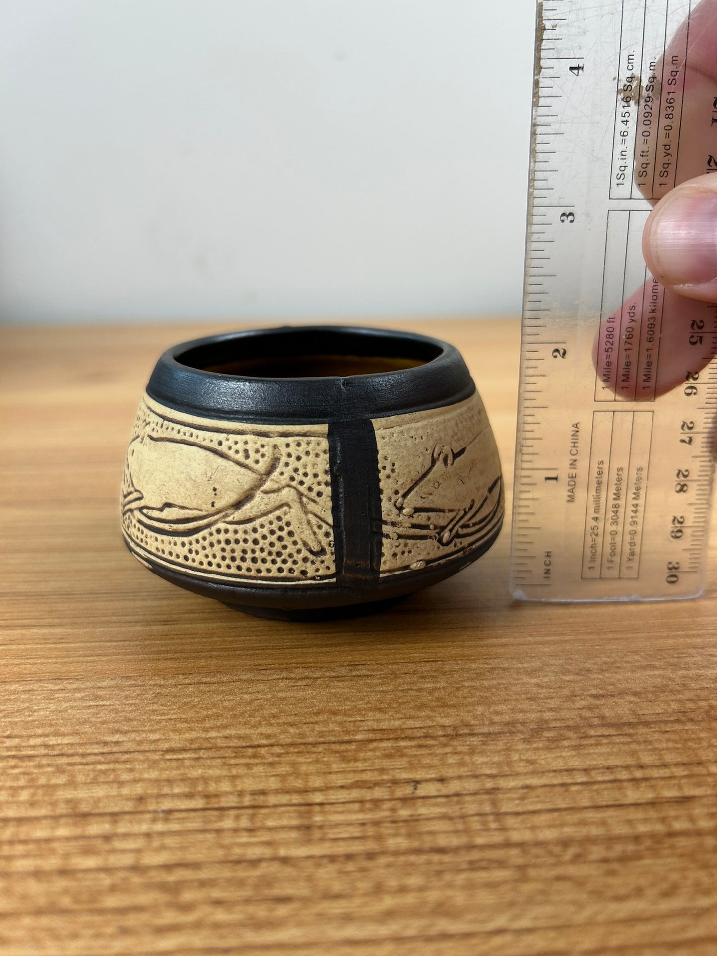Weller Pottery Claywood Burntwood Pot Vase Bowl Mouse Motif Circa 1910
