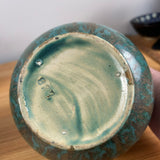 Zanesville Pottery 1920s Neptune Glaze Mottled Green Double Handled Vase 827