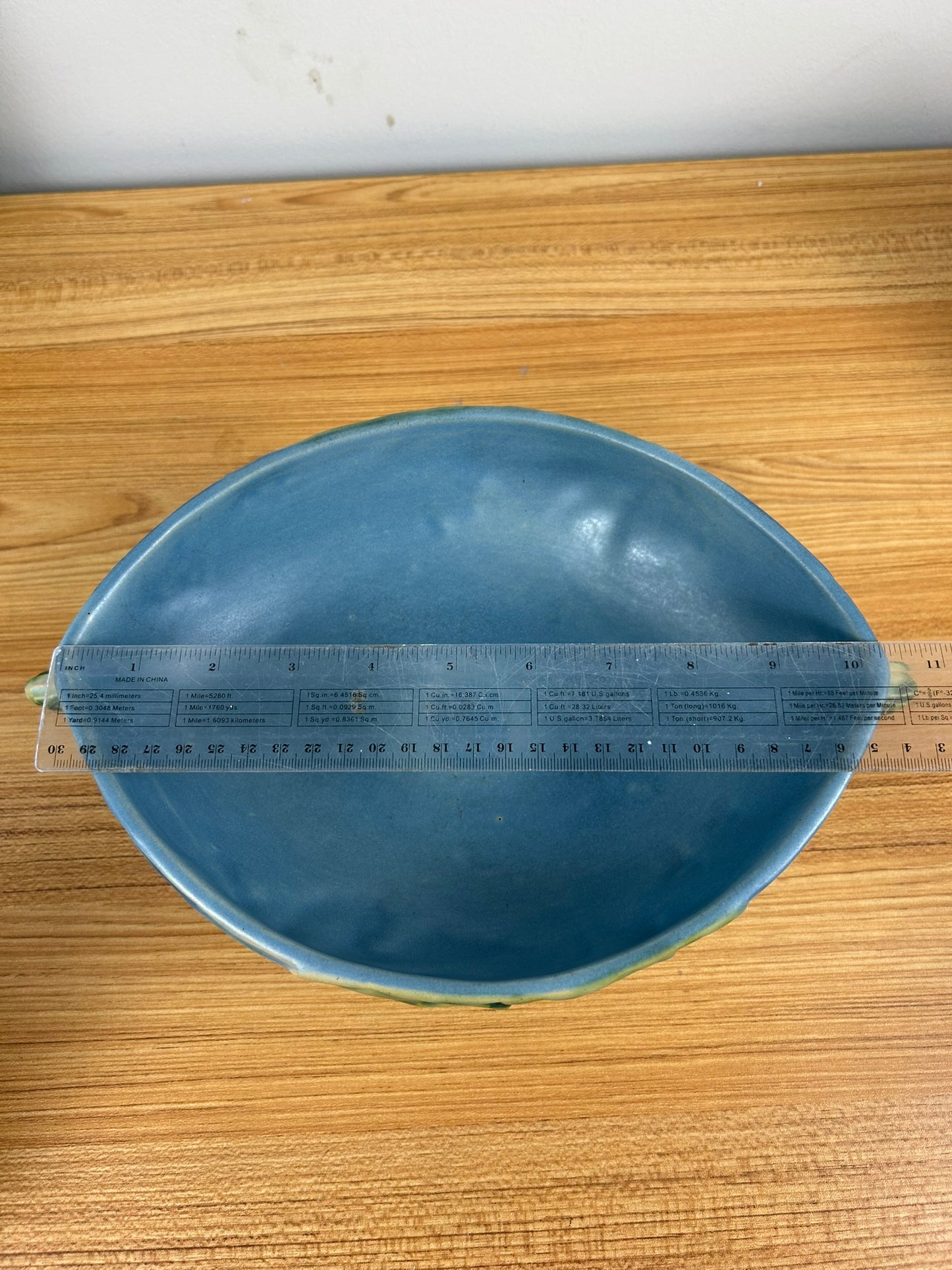 Roseville Bushberry Blue Mid Century 1941 Pottery Compote Bowl 1-10 FB