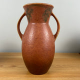 ROSEVILLE POTTERY 10 1/2" TERRA COTTA WINDSOR #554-10 HANDLED VASE Circa 1931